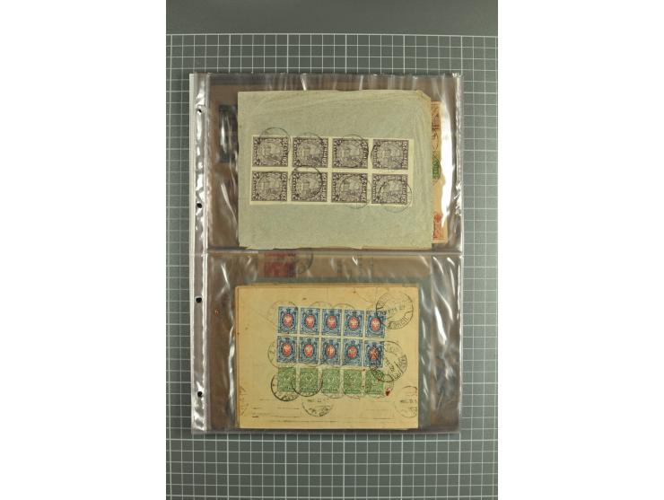 1918/27, lot of 60 covers incl. airmail, postal saving stamps used as definitives, trophy use of Ukrainian stamps, inflation 