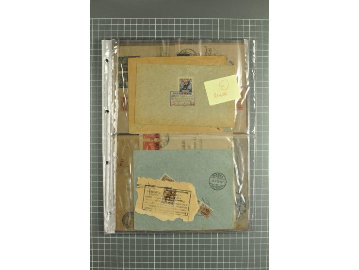 1918/27, lot of 60 covers incl. airmail, postal saving stamps used as definitives, trophy use of Ukrainian stamps, inflation 