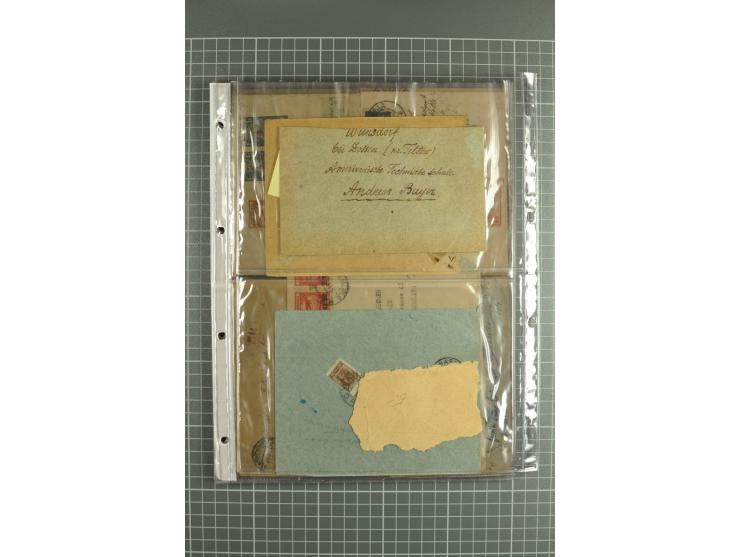 1918/27, lot of 60 covers incl. airmail, postal saving stamps used as definitives, trophy use of Ukrainian stamps, inflation 