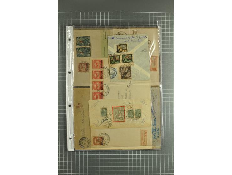1918/27, lot of 60 covers incl. airmail, postal saving stamps used as definitives, trophy use of Ukrainian stamps, inflation 