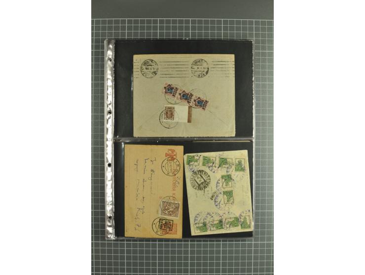1918/27, lot of 60 covers incl. airmail, postal saving stamps used as definitives, trophy use of Ukrainian stamps, inflation 