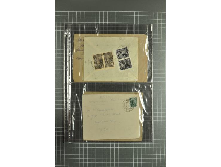 1918/27, lot of 60 covers incl. airmail, postal saving stamps used as definitives, trophy use of Ukrainian stamps, inflation 