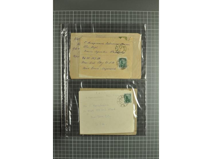 1918/27, lot of 60 covers incl. airmail, postal saving stamps used as definitives, trophy use of Ukrainian stamps, inflation 