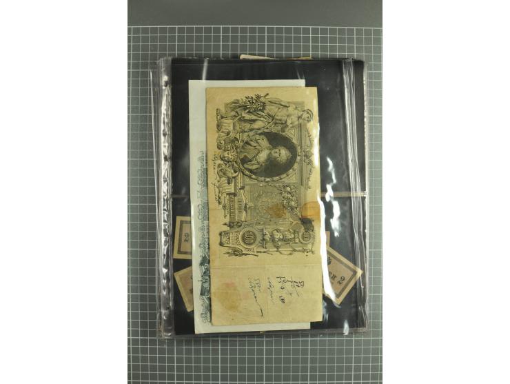Banknotes 1898/1947 (ca.), lot of about 100 banknotes from Imperial times, Kerenski, Ednaya Rossiya, Independent Ukraine, USS