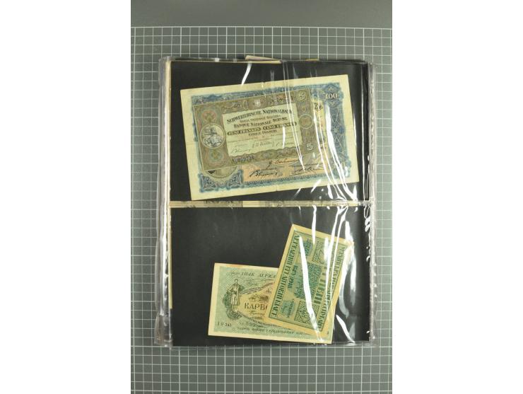 Banknotes 1898/1947 (ca.), lot of about 100 banknotes from Imperial times, Kerenski, Ednaya Rossiya, Independent Ukraine, USS