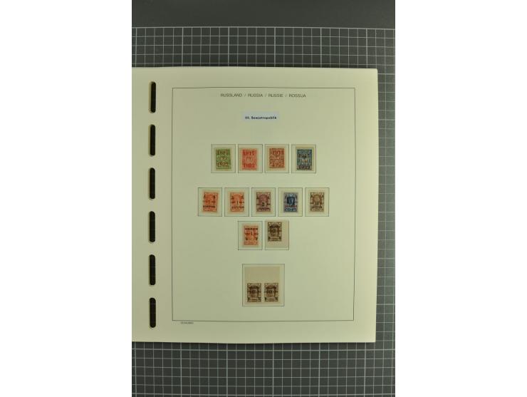 1918/23, unmounted mint, unused and used collection with sheets and part sheets, also some varieties and better issues