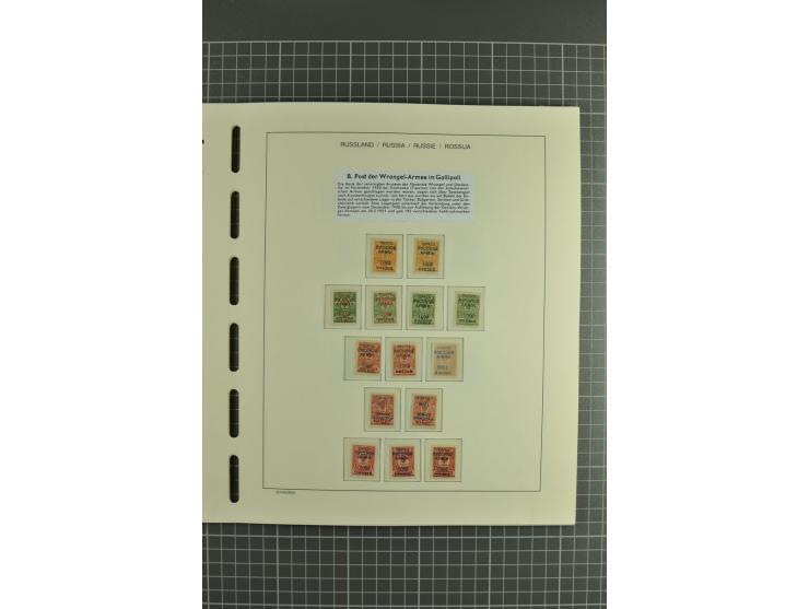 1918/23, unmounted mint, unused and used collection with sheets and part sheets, also some varieties and better issues