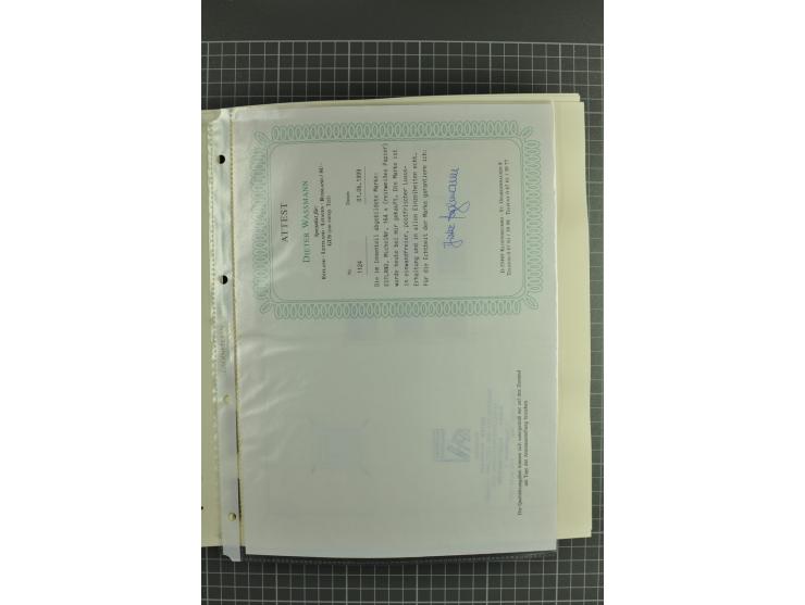 1918/2004, mostly unmounted mint und unsed collection with Mi.-Nr. 2A, 45BI+II, 46-47A, 164x(2), proofs, etc., also some Germ