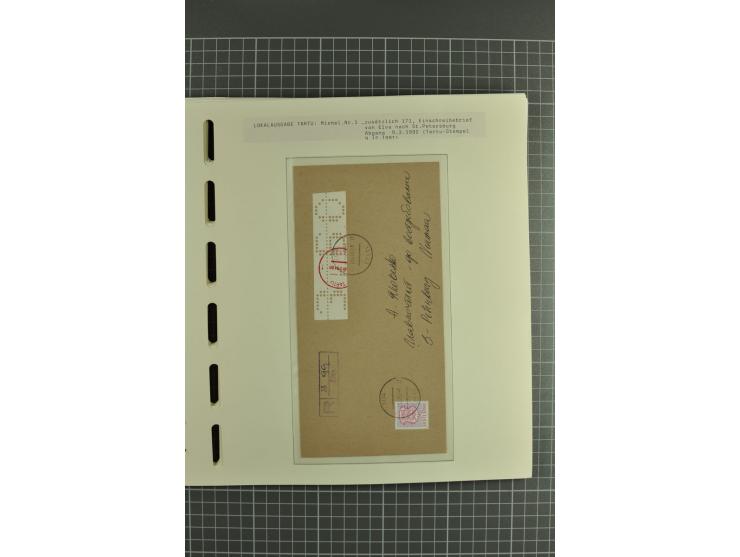 1918/2004, mostly unmounted mint und unsed collection with Mi.-Nr. 2A, 45BI+II, 46-47A, 164x(2), proofs, etc., also some Germ