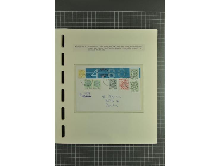 1918/2004, mostly unmounted mint und unsed collection with Mi.-Nr. 2A, 45BI+II, 46-47A, 164x(2), proofs, etc., also some Germ