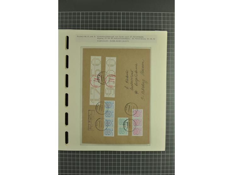 1918/2004, mostly unmounted mint und unsed collection with Mi.-Nr. 2A, 45BI+II, 46-47A, 164x(2), proofs, etc., also some Germ