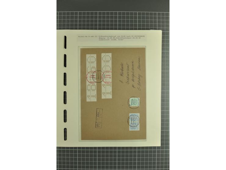 1918/2004, mostly unmounted mint und unsed collection with Mi.-Nr. 2A, 45BI+II, 46-47A, 164x(2), proofs, etc., also some Germ