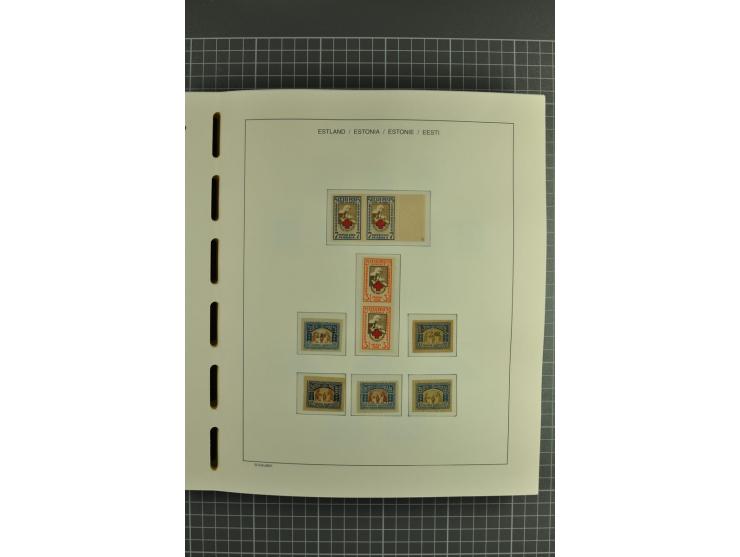 1918/2004, mostly unmounted mint und unsed collection with Mi.-Nr. 2A, 45BI+II, 46-47A, 164x(2), proofs, etc., also some Germ