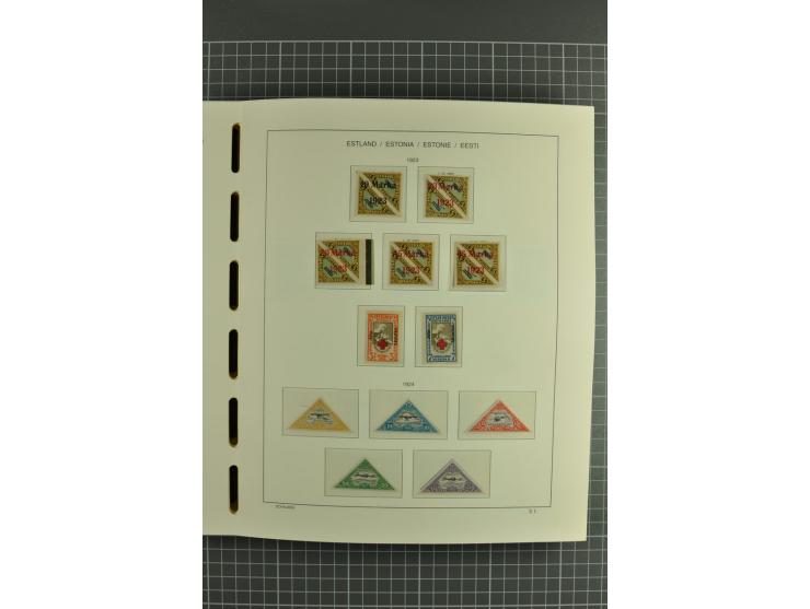 1918/2004, mostly unmounted mint und unsed collection with Mi.-Nr. 2A, 45BI+II, 46-47A, 164x(2), proofs, etc., also some Germ