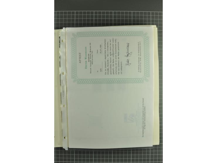 1918/2004, mostly unmounted mint und unsed collection with Mi.-Nr. 2A, 45BI+II, 46-47A, 164x(2), proofs, etc., also some Germ