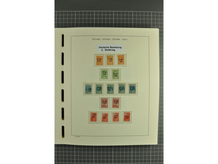 1918/2004, mostly unmounted mint und unsed collection with Mi.-Nr. 2A, 45BI+II, 46-47A, 164x(2), proofs, etc., also some Germ