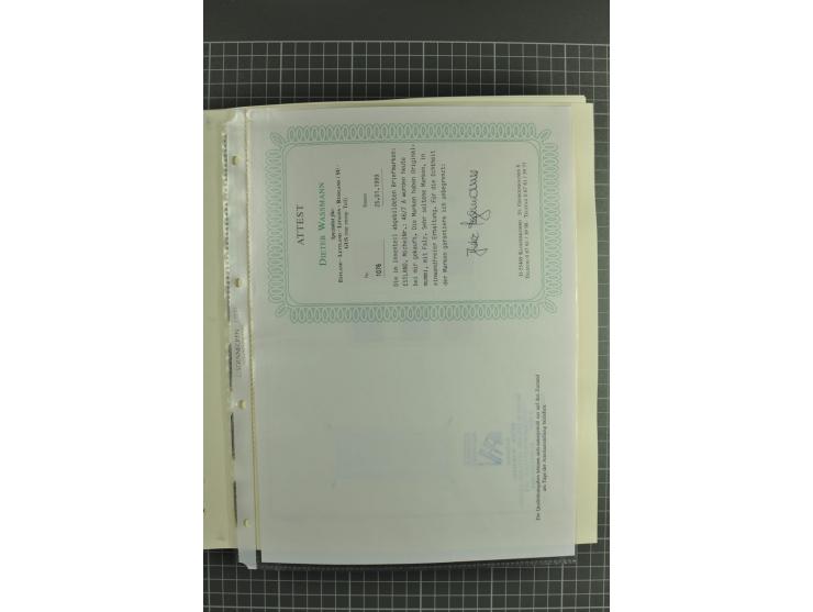 1918/2004, mostly unmounted mint und unsed collection with Mi.-Nr. 2A, 45BI+II, 46-47A, 164x(2), proofs, etc., also some Germ