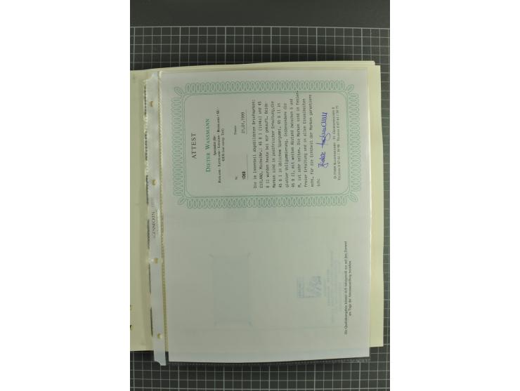 1918/2004, mostly unmounted mint und unsed collection with Mi.-Nr. 2A, 45BI+II, 46-47A, 164x(2), proofs, etc., also some Germ