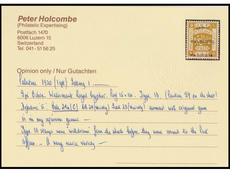 9 pia., withdrawn type 13, unused, fine, opinion Holcombe (Bale 24C)