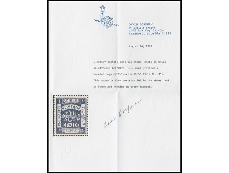 Perforated 15:14: 1 m.-5 pia. complete incl. 1 pia. and several shades, unused, 2 cheap values without gum, for 1 pia. certif