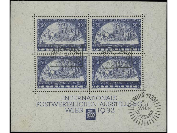 WIPA-Block mit Sonderstempel "SEZESSION", Pracht