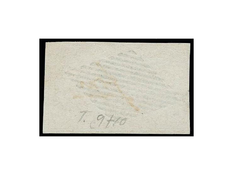 1852, Rayon III 15 Rp. dunkelzinnoberrot, allseits gut gerandetes waagerechtes Paar mit schwarzer Raute, Kabinett, Befund Kim