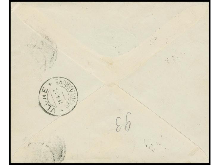 1927, Airmail 10 q. red with inverted overprint tied by cds. "TIRANE 13.4.27" to registered Airmail cover with additional fra
