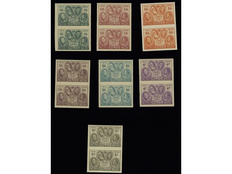 50 c.-5 fr. in vertical pairs, unmounted mint
