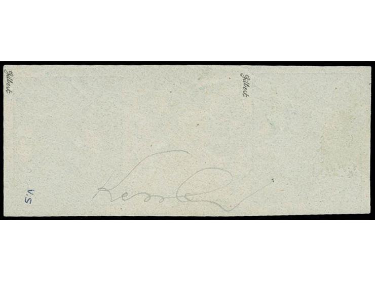 1919/20, Hradschin without foliage 5 h., imperforated vertical gutter pair with print on gum side, unused, fine and very rare