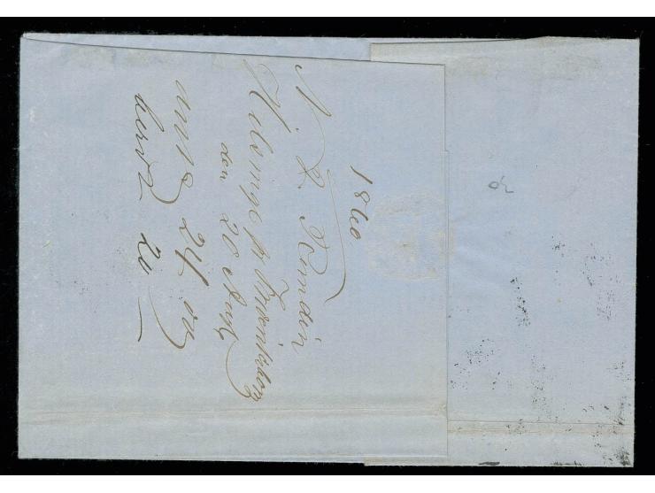 1858, 4 s. brown, 2nd printing, plate I, horizontal strip of 5 with good margins all around, tied by numeral "18" to letter s