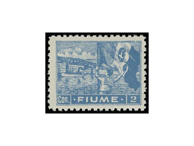 Cruiser arrival 2 cor. cobalt on white paper (April 1919), perforated 10½, mint never hinged, very fine, signed Raybaudi with