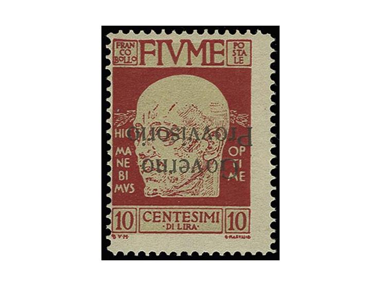 10 c. with inverted overprint, mint never hinged, very fine, signed Raybaudi with certificate