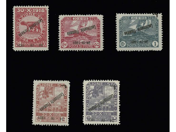 Opening of the Legislative Assembly 10 c., 60 c., L. on 1, 2 and 10 cor., each with inverted overprint, mint never hinged, ve