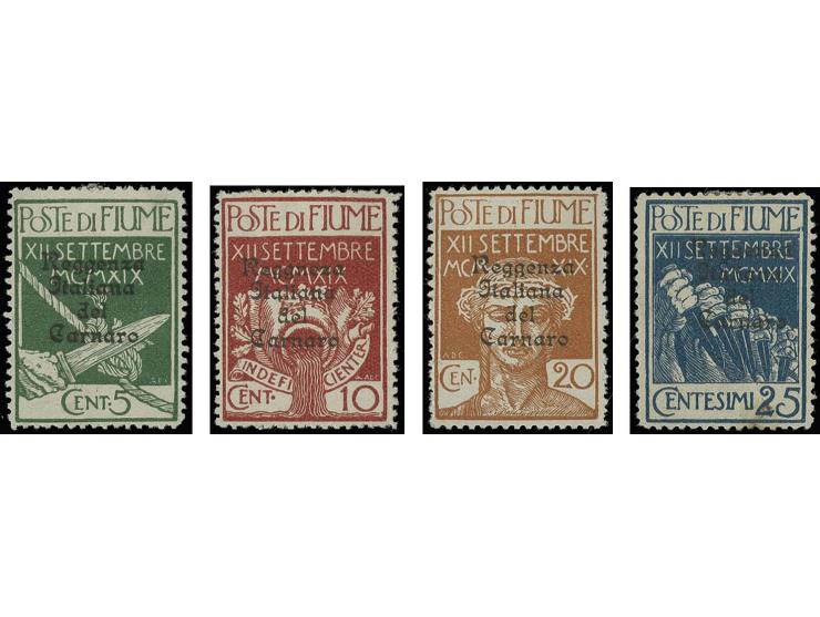 OVERPRINT PROOFS: 1920, 5-10 and 20-25 c. with overprint in smaller characters, unused, 25 c. little spotted ar lower right, 