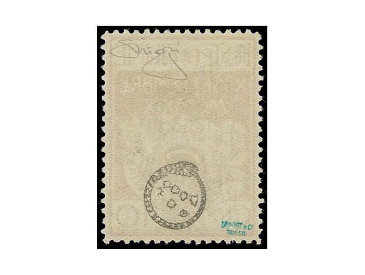 5 l. on 10 c. with triple overprint, mint never hinged, very fine, signed Raybaudi with certificate (Sassone Nr. 145g)