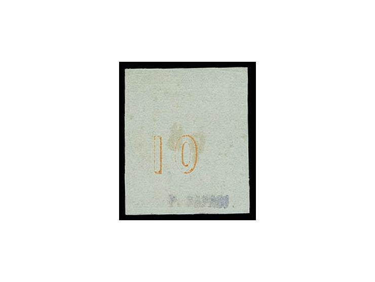 10 l. ocre-orange, large to very large margins, central strike of "91", very fine (Hellas 12Ia)