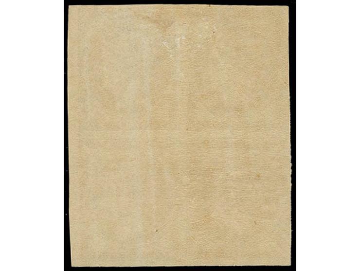Athens provisional (fine) printings: 1 l. brown, marginal block of four, beautiful fresh colour and large margins all around,