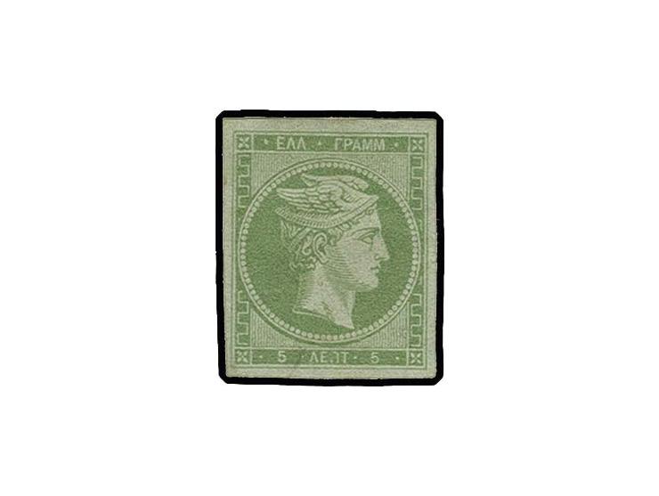 1868, printed from cleaned plates: 5 l. grey-green, good to large margins and fresh colour, unused with large part o.g., smal