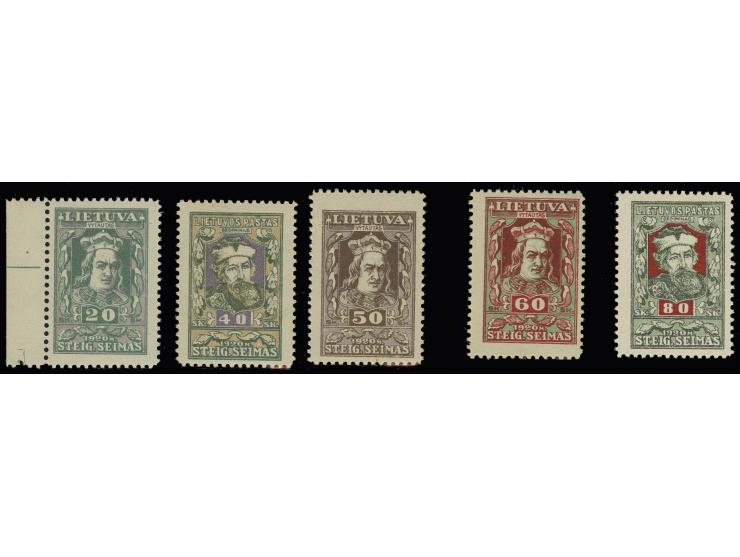  1920,National assembly 20-80 k. cpl., mint never hinged, very scarce without signature, very fine