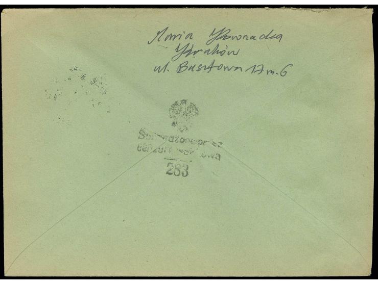 1945, Liberated Cities 3 zl. Krakow with cds. "KRAKOW 1 22.2.45" on cover to Lodz with censor mark on reverse, signed Krawczy
