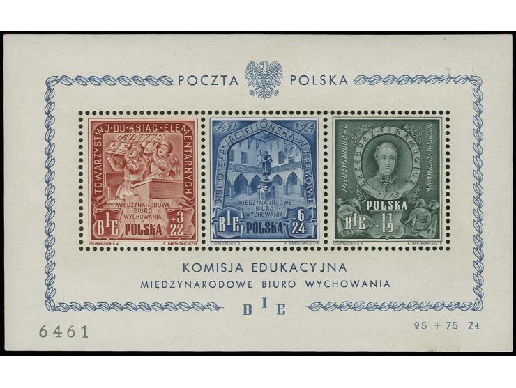 1946, BIE souvenir sheet, mint never hinged
