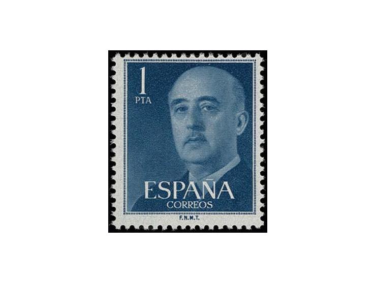 1 pta. in unissued colour dark greenish-blue, unmounted mint (Edifil 1153cc)
