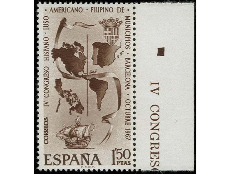Municipal Congress Barcelona, 1,50 pta. in unissued colour brown, unmounted mint, fine and scarce