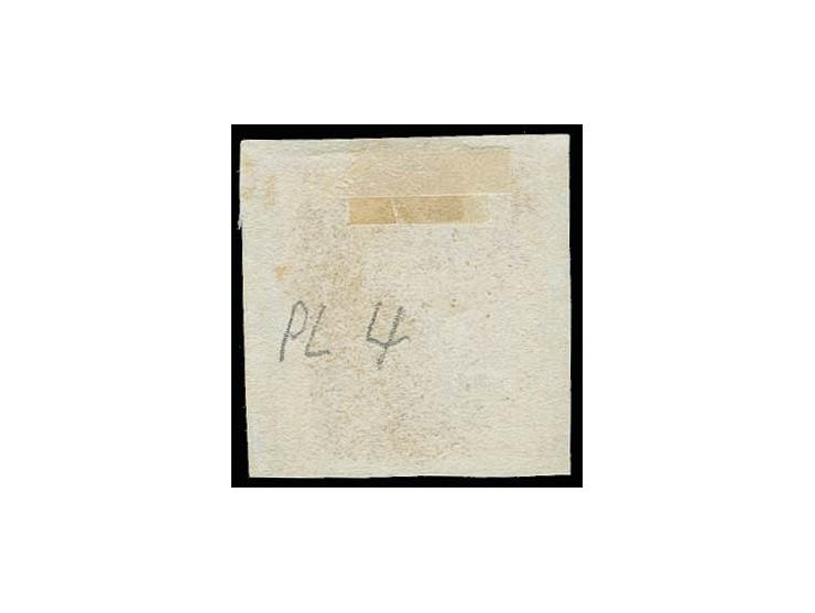 1 d. black, plate 4, DF, good margins all round, with double corner letter "D", tied by red MC to small piece, very fine, cer