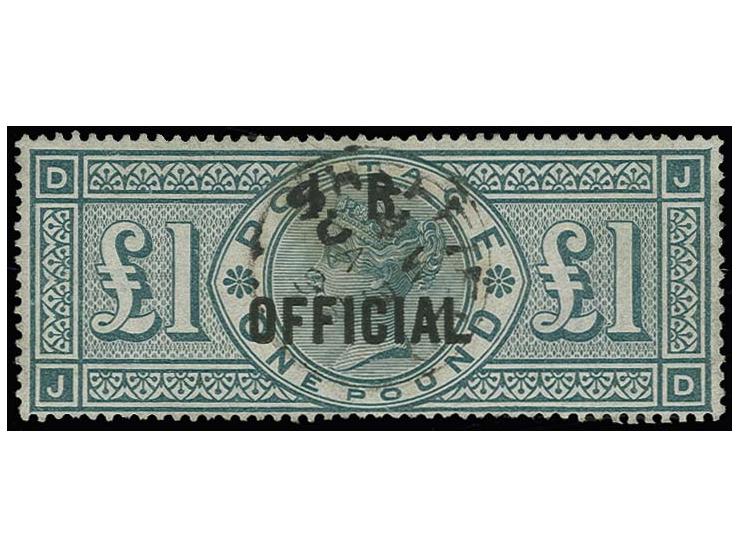 1£ green, used, small tear closed at bottom (not mentioned in certificate), otherwise fine, certificate RPS (2012) 