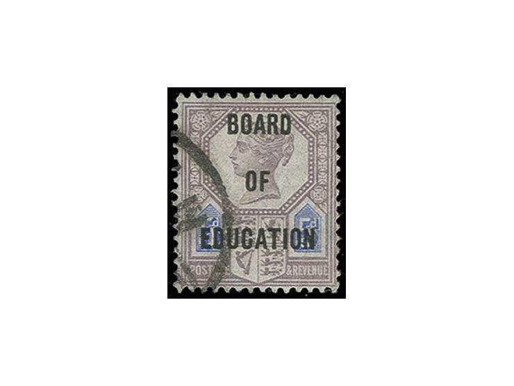 BOARD OF EDUCATION: 1902, 5 d. dull purple and blue, used, crease at right, otherwise fine, certificate RPS (2012)
 
