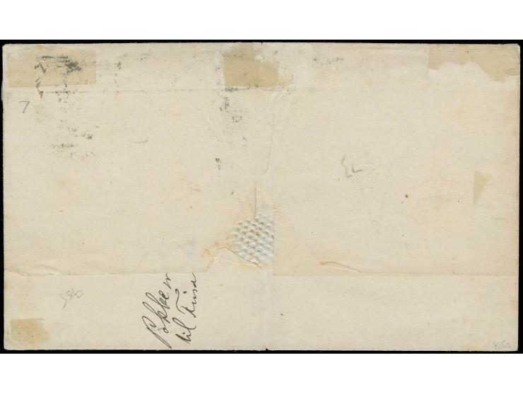 USED ABROAD: DANISH WEST INDIES: 1 sh. green, plate 6, tied by duplex "C51 / ST. THOMAS PAID JA 14 73" to letter sheet adress