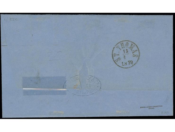 HAITI: 1 d. rose-red, pl. 171, and 1½ d. lake-red, tied by barred "E53" to entire letter from "PORT AU PRINCE AP 10 79" to St