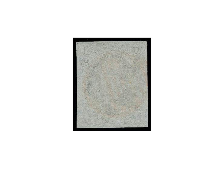1847, 5 c. dark brown, fresh colour and good margins, used with red grid cancel, fine, certificate Philatelic Foundation