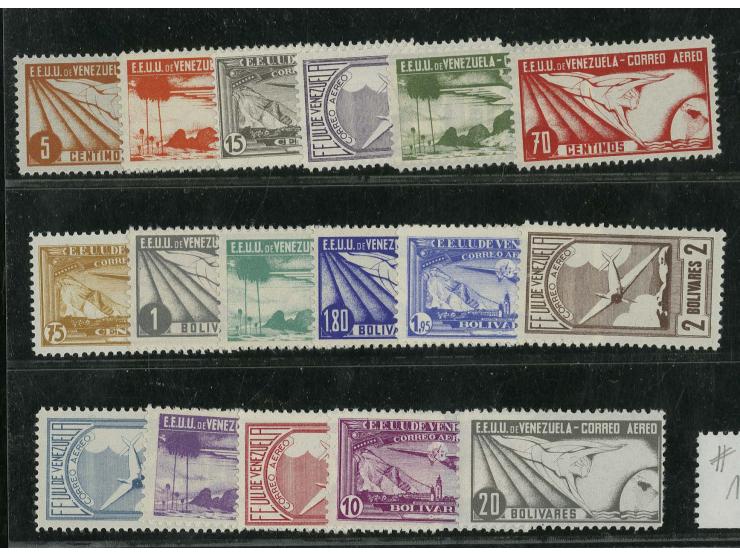 1937, airmail 5 c.-20 b., unused, fine (Mi. 150,-)